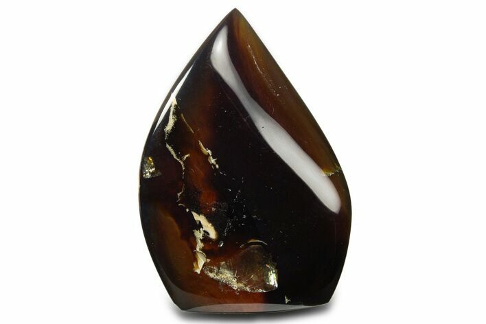 Polished Indonesian Blue Amber Flame #338012